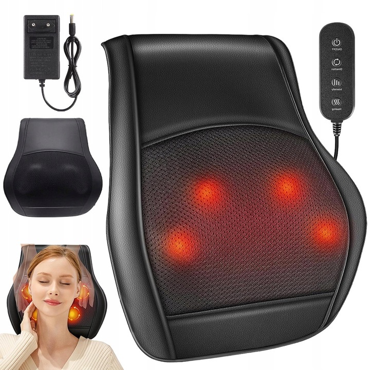 Aparat de Masaj Gat si Spate cu Telecomanda, Negru