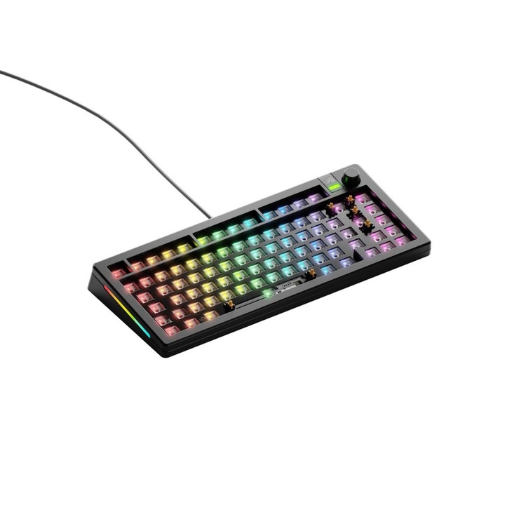 Геймърска клавиатура Glorious GMMK 3, разглобяем кабел, RGB осветление, черна, 75%