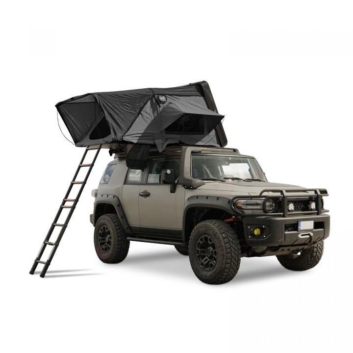 Cort camping Offlander Fold 2, 200x160x112cm, szürke, 2 személyes, teleszkópos létrával