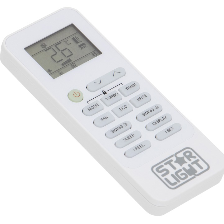 Aparat de aer conditionat Star-Light ACT-12XPWF, AI control, Control WiFi, 12000 BTU, Clasa A++, 3D Air Flow, I Feel, Functie incalzire, Alb