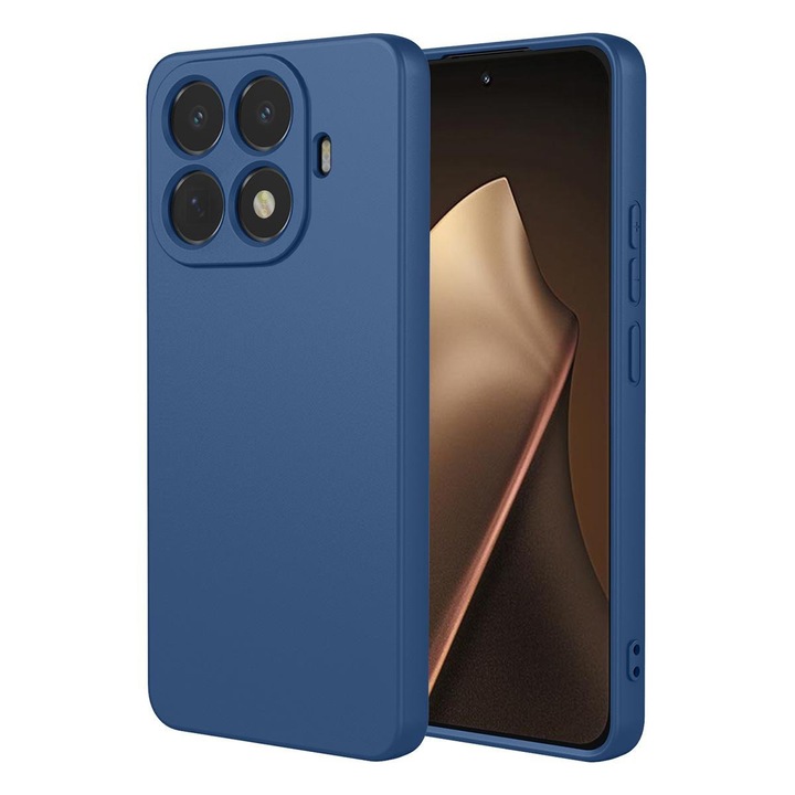 Husa pentru Xiaomi 15T Pro Daden® Silicon SoftFlex, Ultra Slim, Protectie sporita, Interior de microfibra, Albastru
