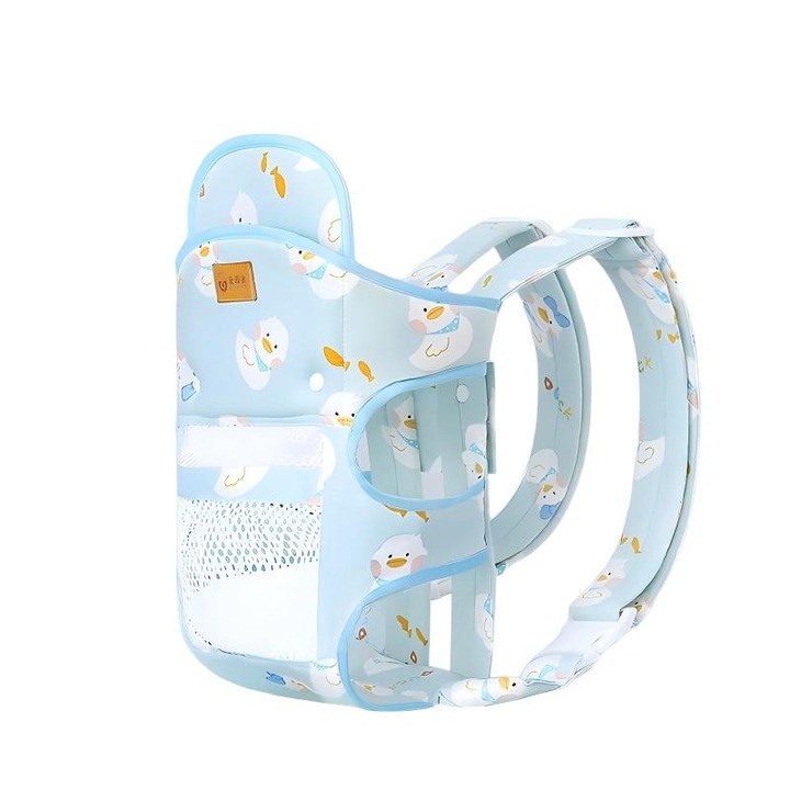 Marsupiu ergonomic 4-in-1, 0-36 luni, Confort fara maini, Albastru Ocean