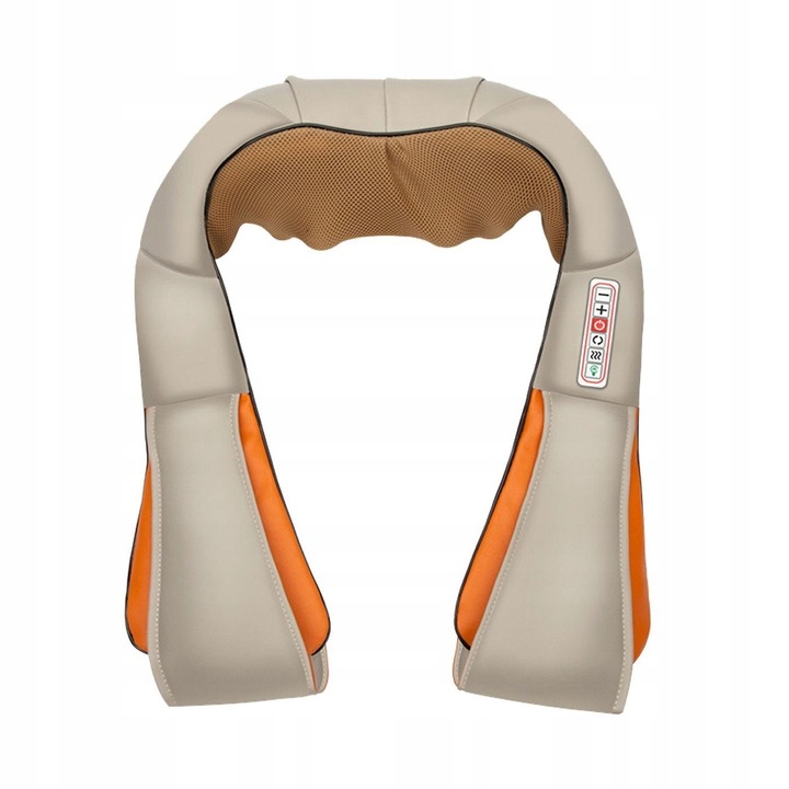 Aparat vibromasaj electric pentru gât și umeri, 2 capete rotative, funcție de încălzire, piele ecologică, 230V