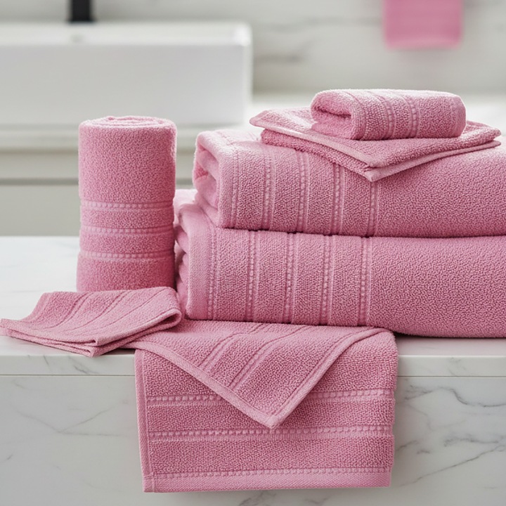Törölköző fürdőszobába 50x90 cm Luxus 100% Pamut Lux 600 gr./nm, Rózsaszín