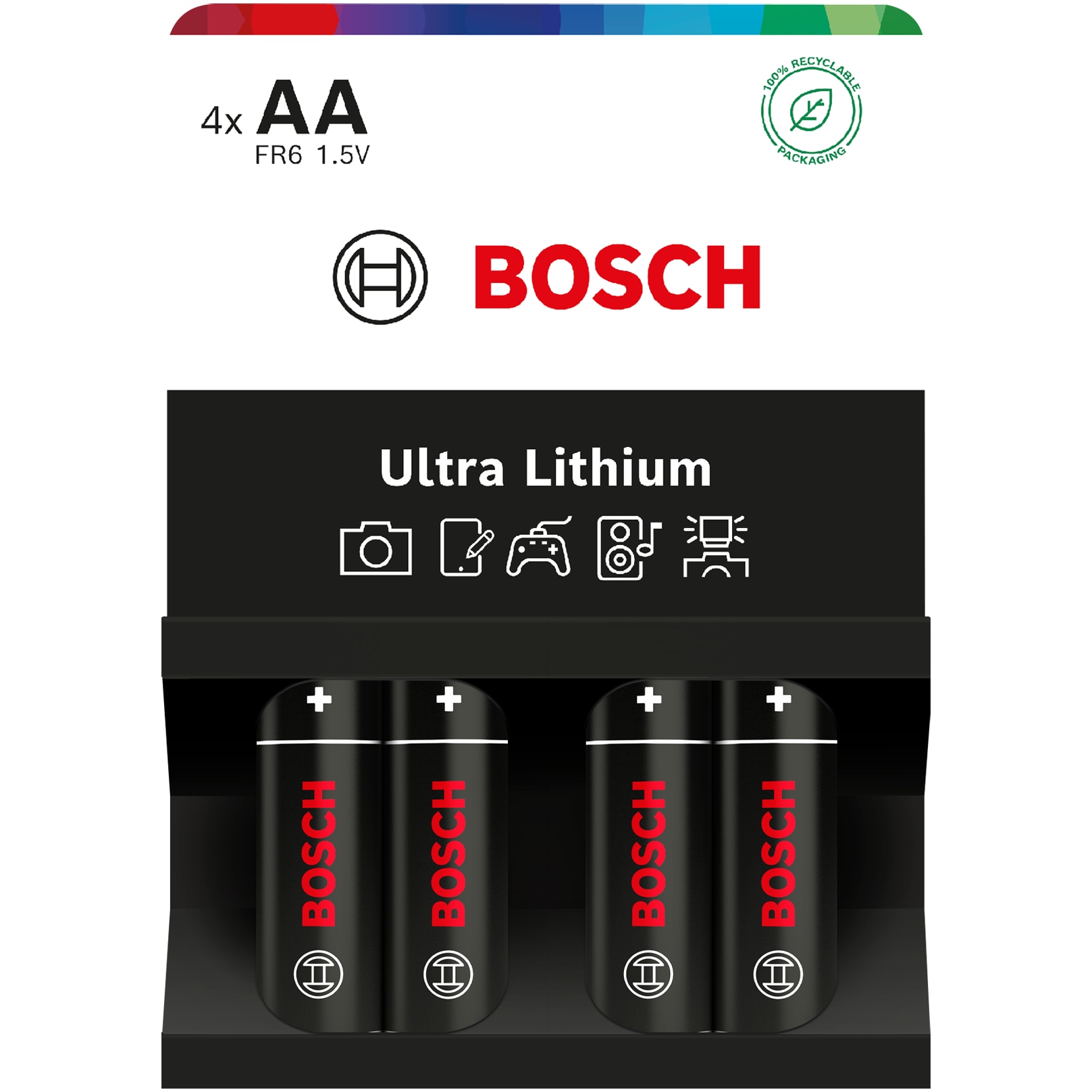 Baterii Bosch Ultra Lithium AA, FR6, 4 buc