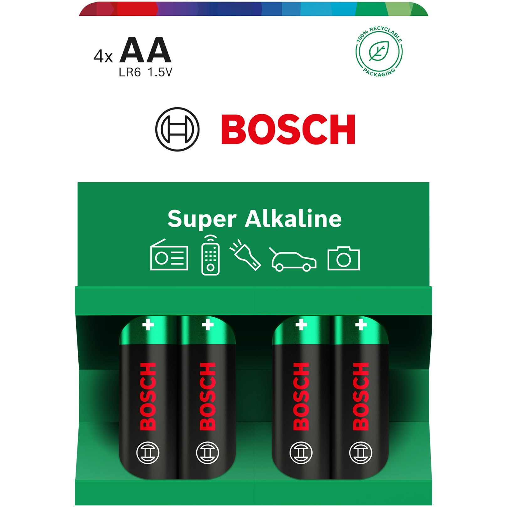Baterii Bosch Super Alkaline AA, LR6, 4 buc