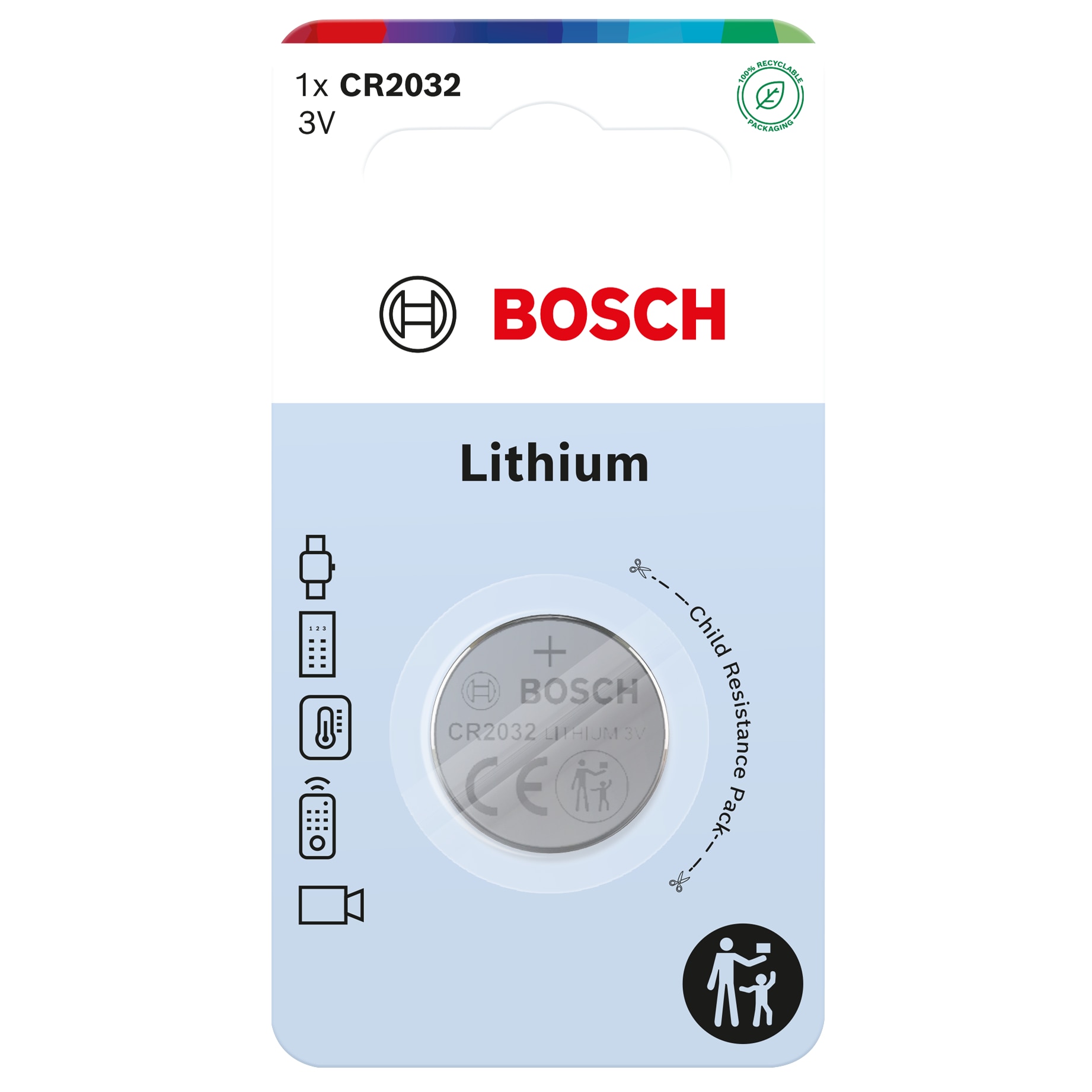 Baterie Bosch Lithium coin CR2032, Blister, 1 buc