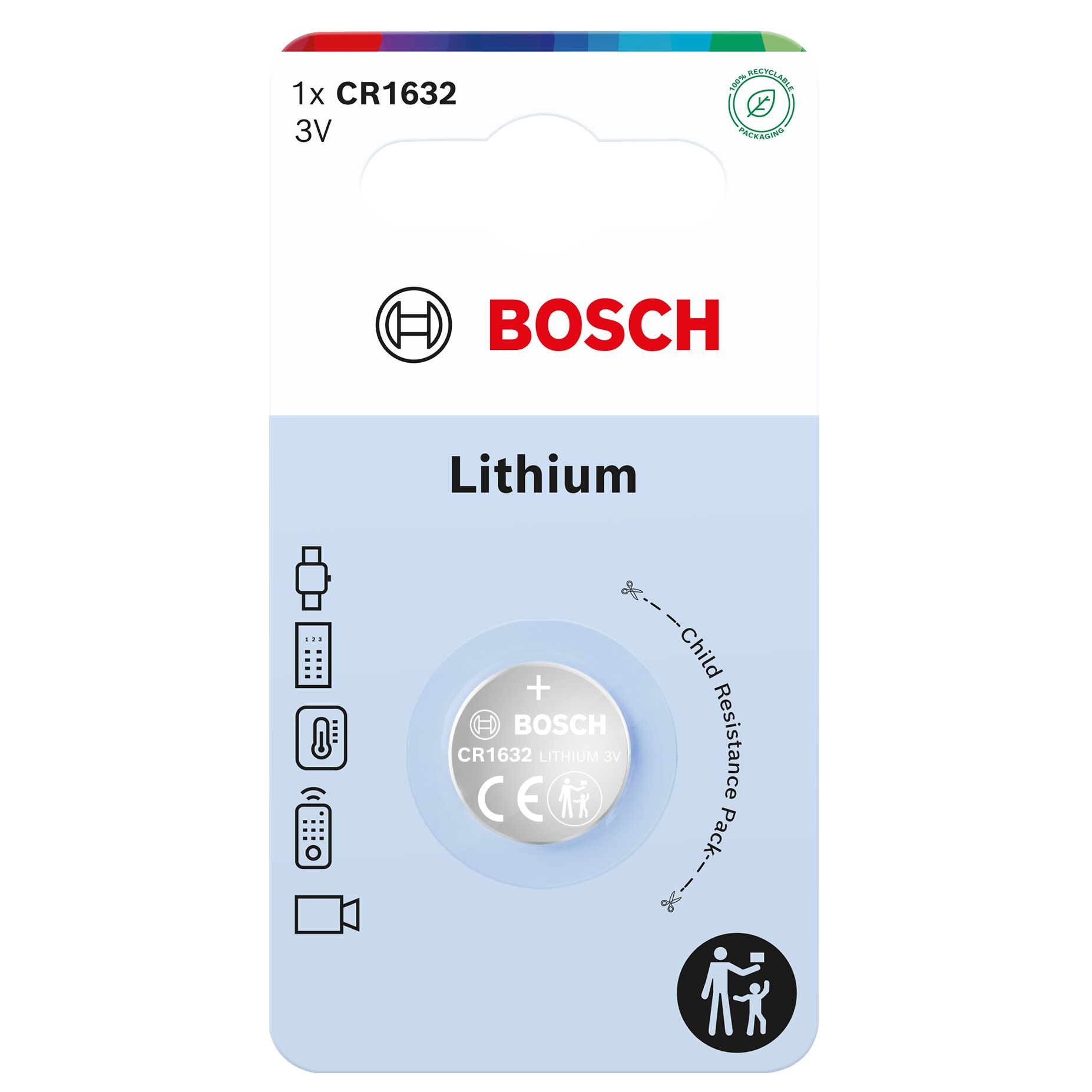 Baterie Bosch Lithium coin CR1632, Blister, 1 buc