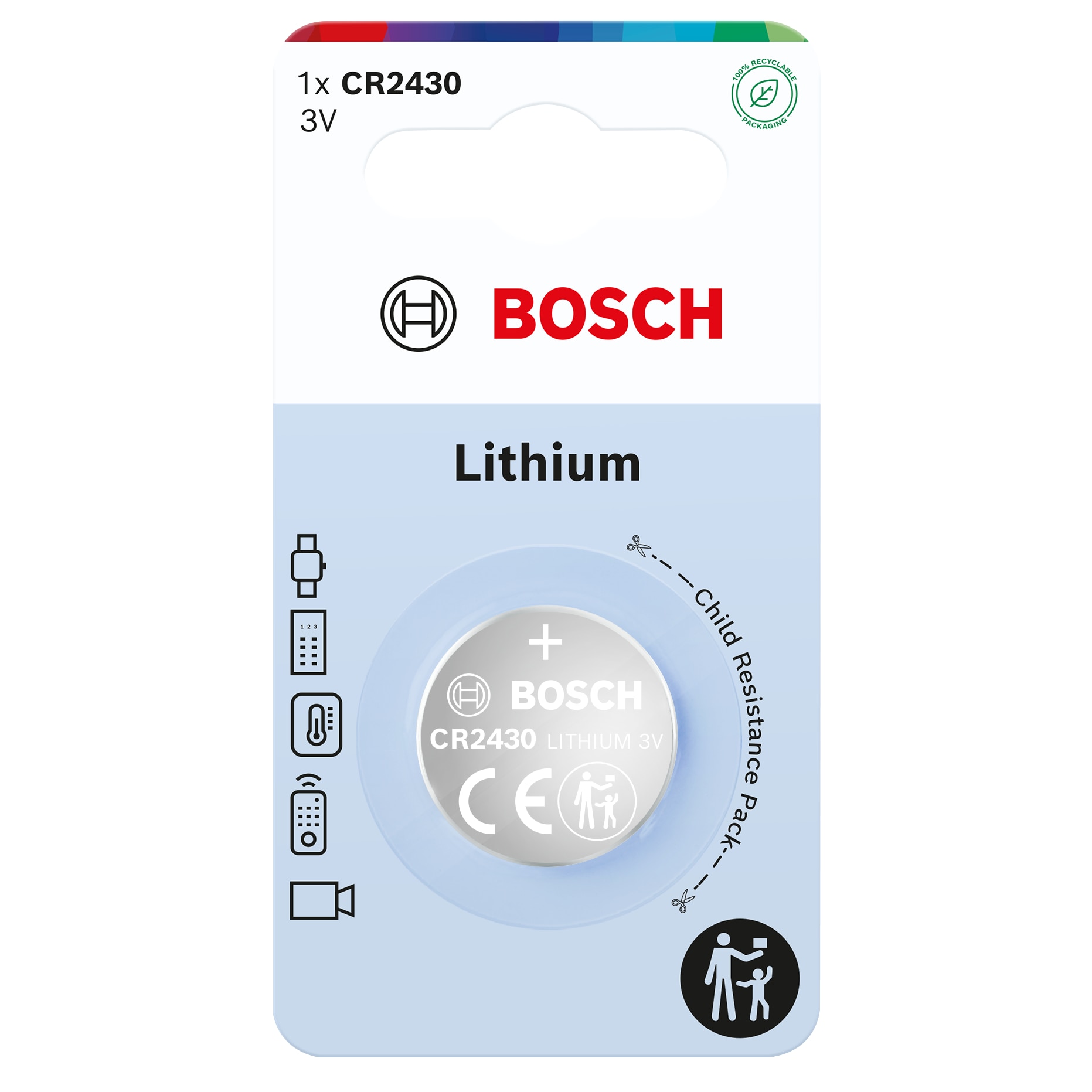 Baterie Bosch Lithium coin CR2430, Blister, 1 buc