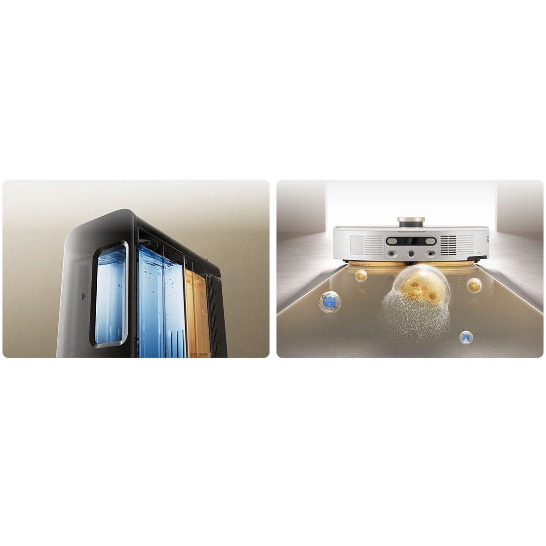 Robot aspirator si mop MOVA V50 Ultra Complete, 24000Pa, Auto-curatare, Perii anti-incurcare, Statie inteligenta, Alb