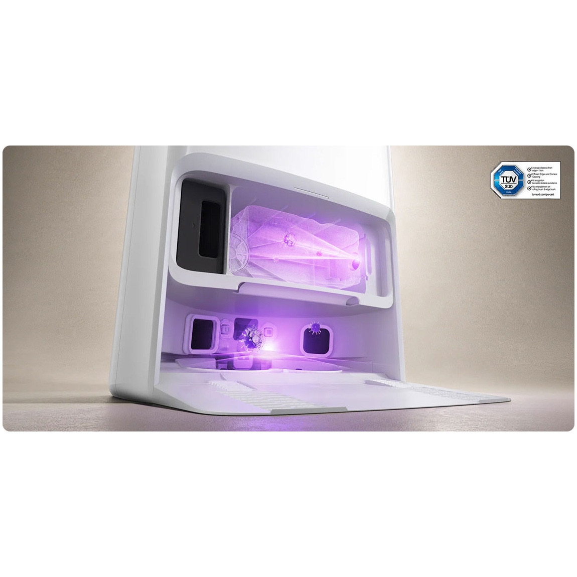 Robot aspirator si mop MOVA V50 Ultra Complete, 24000Pa, Auto-curatare, Perii anti-incurcare, Statie inteligenta, Alb