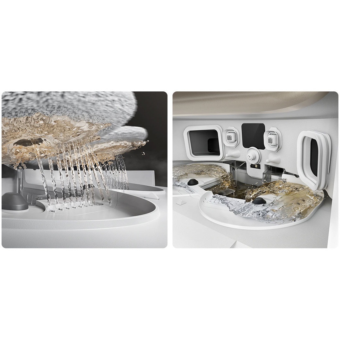 Robot aspirator si mop MOVA V50 Ultra Complete, 24000Pa, Auto-curatare, Perii anti-incurcare, Statie inteligenta, Alb