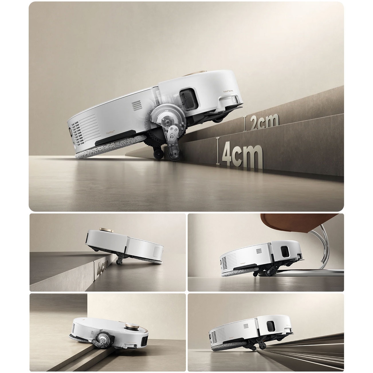 Robot aspirator si mop MOVA V50 Ultra Complete, 24000Pa, Auto-curatare, Perii anti-incurcare, Statie inteligenta, Alb