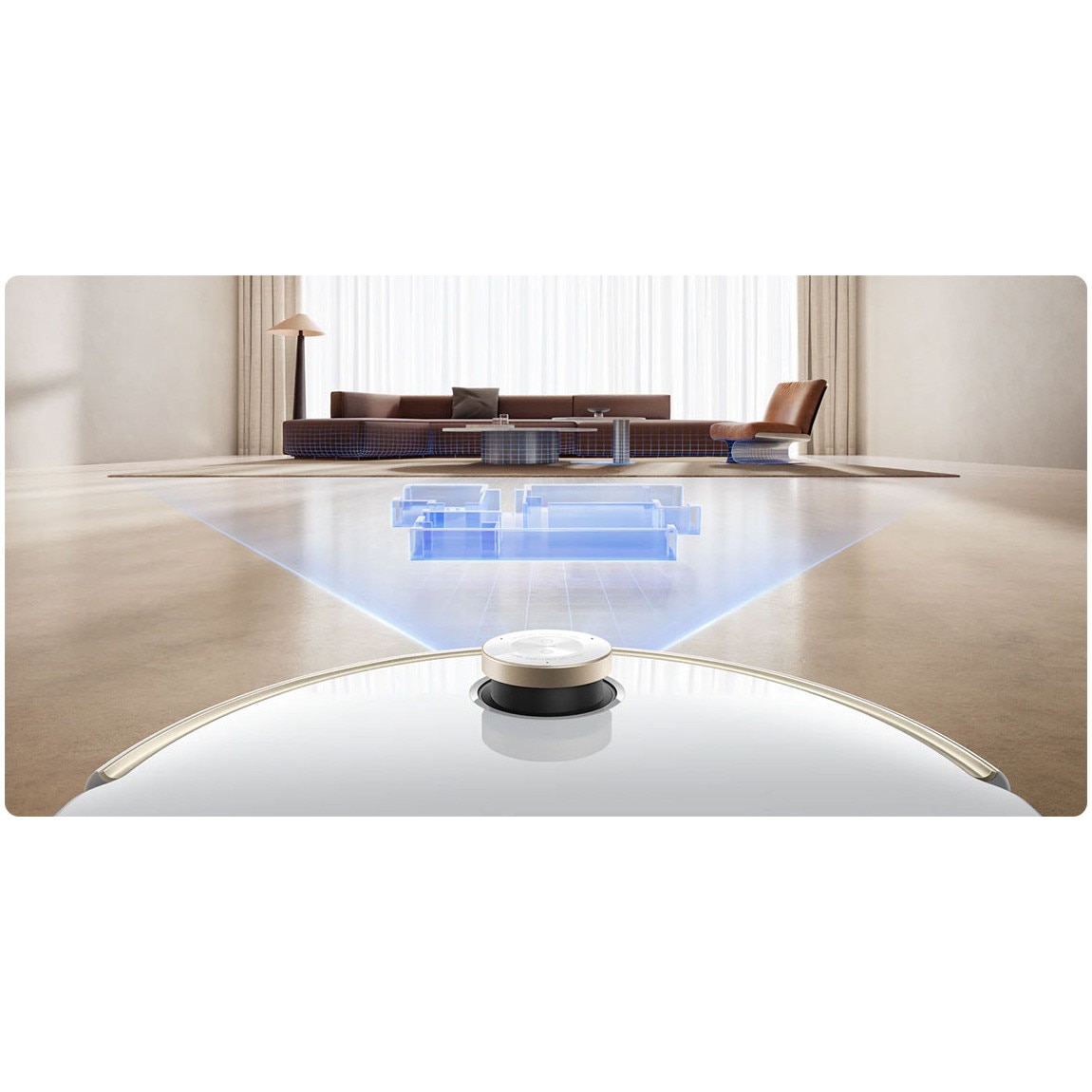 Robot aspirator si mop MOVA V50 Ultra Complete, 24000Pa, Auto-curatare, Perii anti-incurcare, Statie inteligenta, Alb