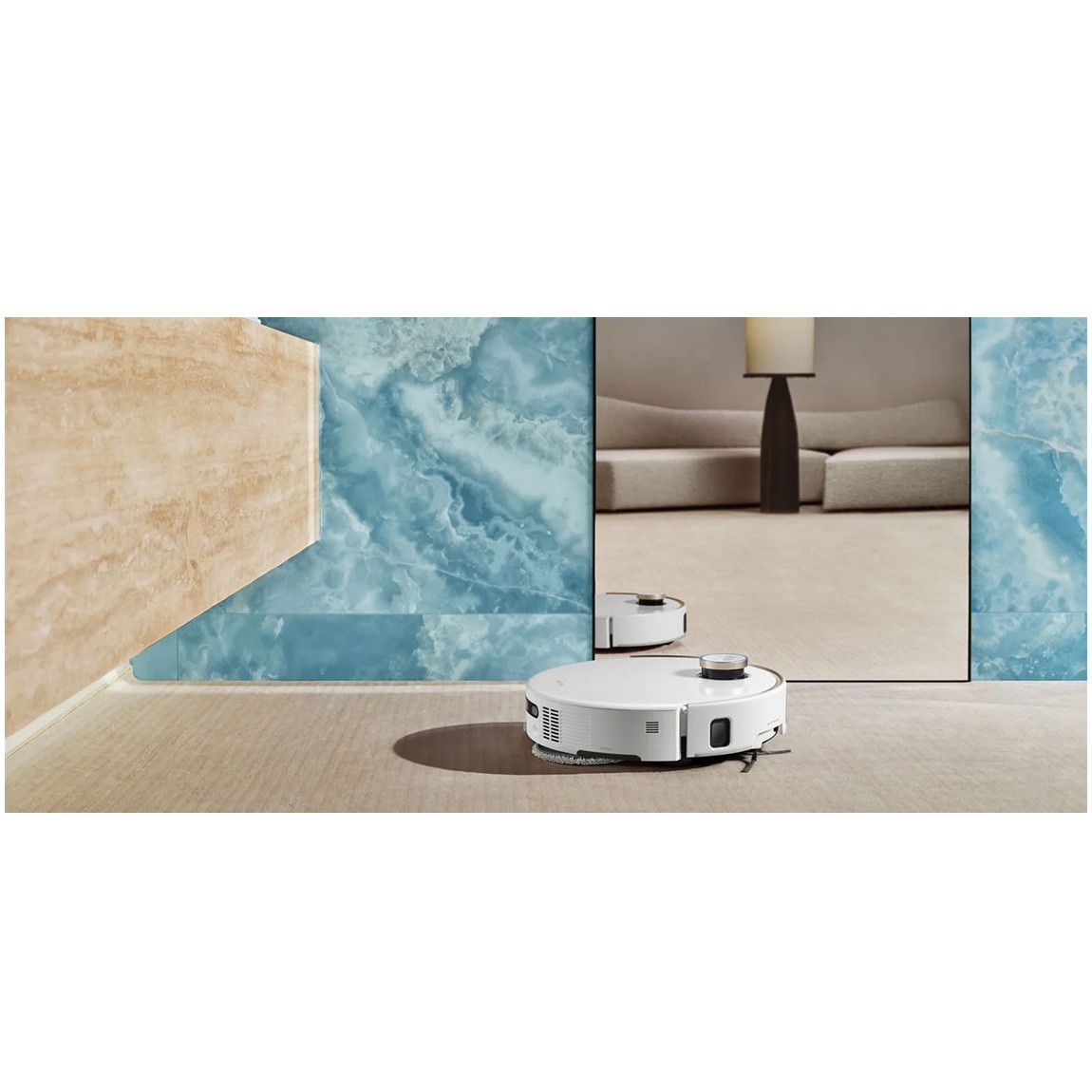 Robot aspirator si mop MOVA V50 Ultra Complete, 24000Pa, Auto-curatare, Perii anti-incurcare, Statie inteligenta, Alb