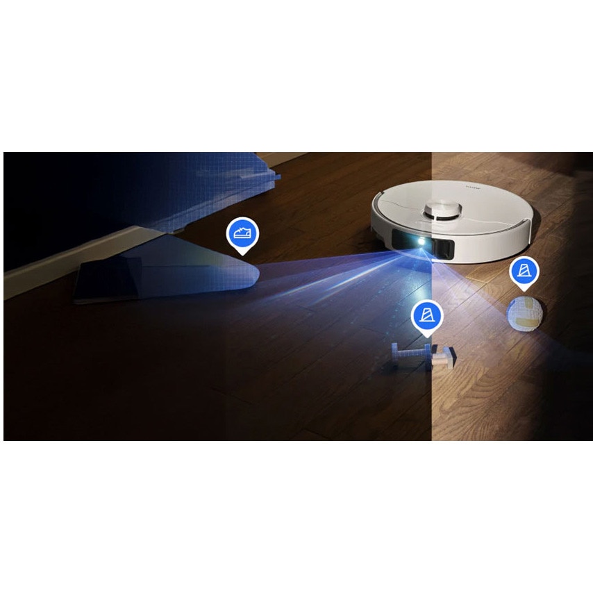 Aspirator robot cu mop Mova P50 Pro Ultra RLP53HE, 19.000 Pa, 5.200mAh, 210 min, FlexReach™, statie colectare inteligenta, alb