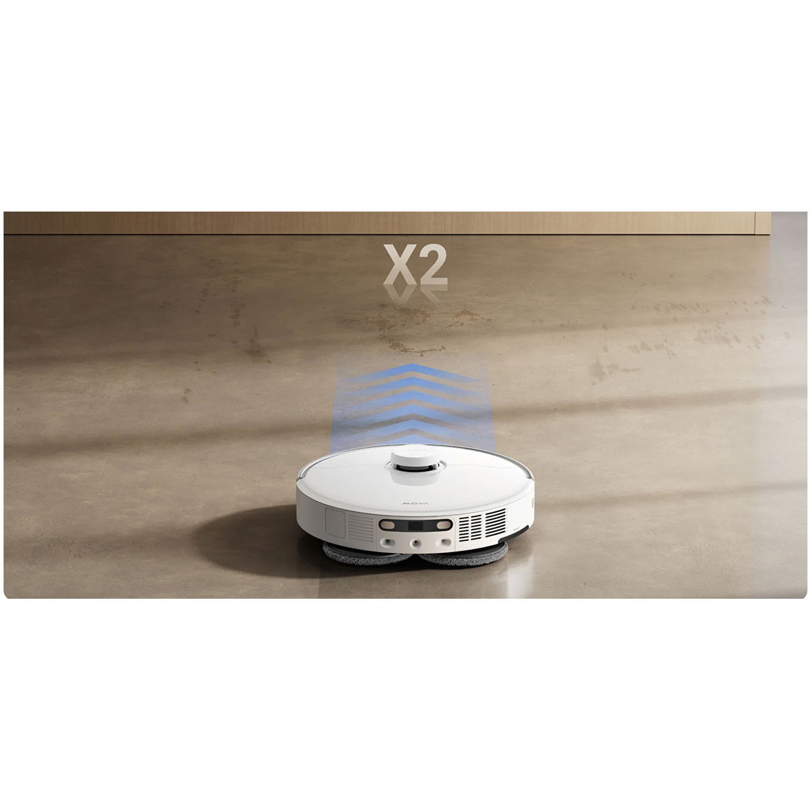 Aspirator robot cu mop Mova P50 Pro Ultra RLP53HE, 19.000 Pa, 5.200mAh, 210 min, FlexReach™, statie colectare inteligenta, alb