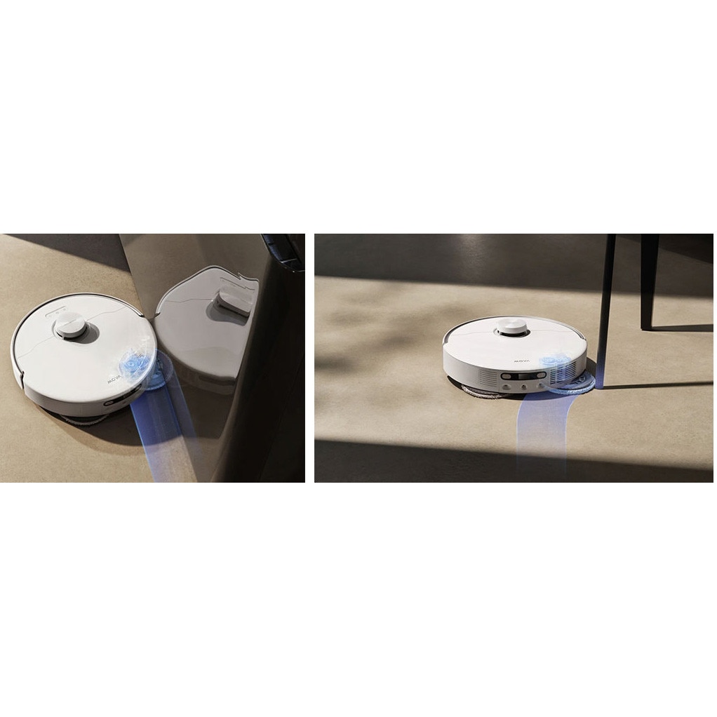 Aspirator robot cu mop Mova P50 Pro Ultra RLP53HE, 19.000 Pa, 5.200mAh, 210 min, FlexReach™, statie colectare inteligenta, alb