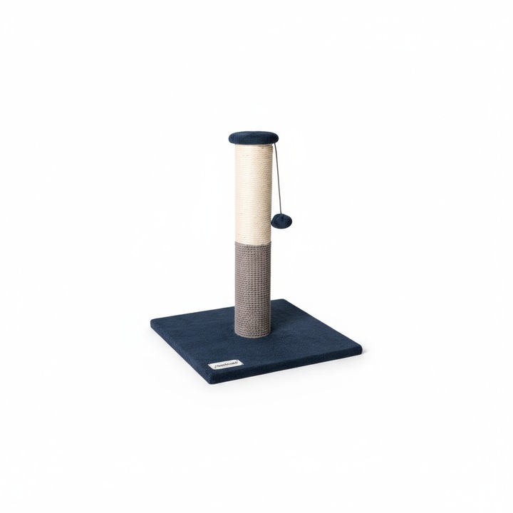 Nunbell macskajáték, szizálkötél és szőnyeg kaparófa, 30x30x40cm, oszlop Ø6.7 cm, talp vastagsága 1.5 cm, kék