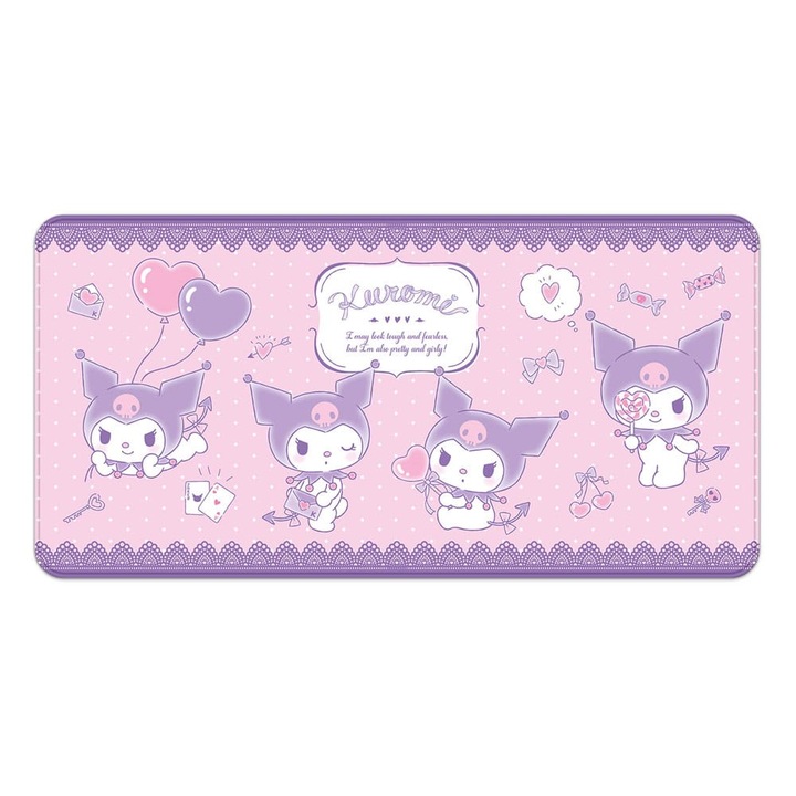 Podkladka pod mysz Sanrio Kuromi XXL, 80x40cm, licentiata, multicolor