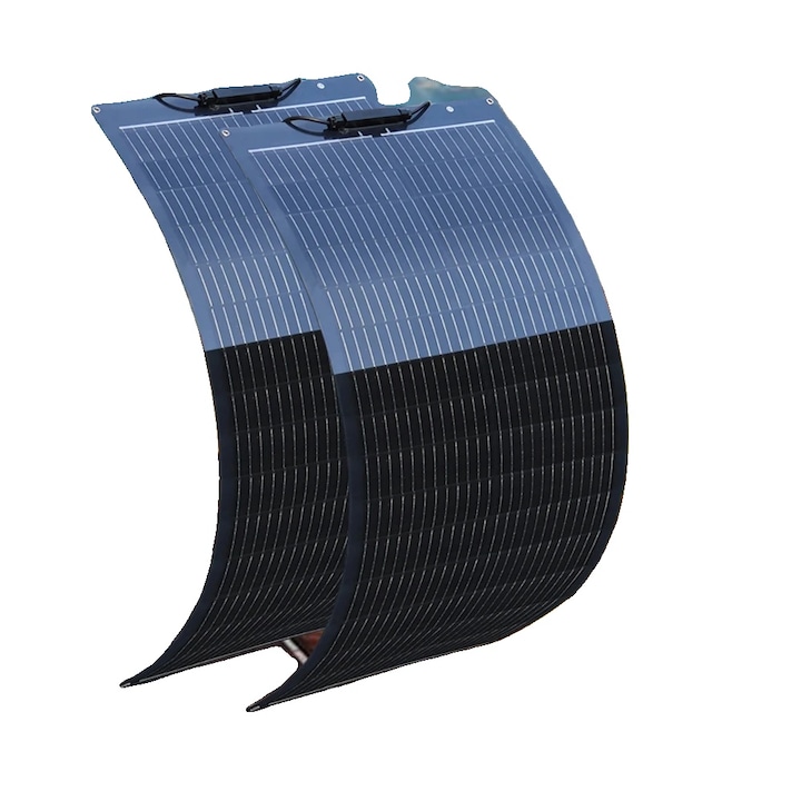 Panou solar semi-flexibil, 200W, set 2 bucati, monocrystalline, 1000x460mm