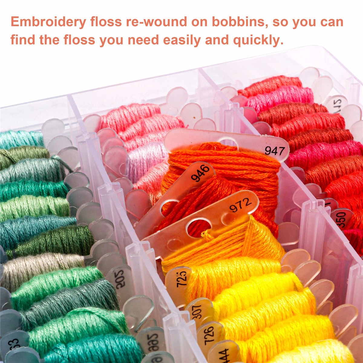Set Profesional de Broderie, 108 Fire Colorate, MorFansi®, Cu Cutie de ...