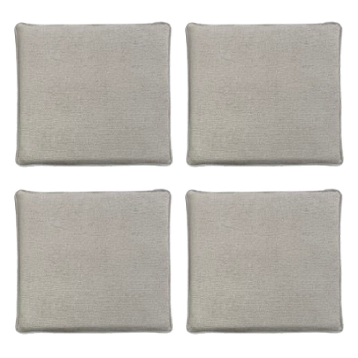 Set 4 perne scaun Starmoon Memo, 40x40 cm, umplutura spuma memorie cu strat antiderapant