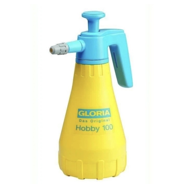 Pulverizator sub presiune GLORIA Hobby 100, capacitate 1L, presiune max. 3 bar, galben/albastru