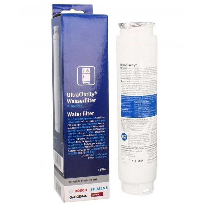 Filtru apă Bosch 11034151, 21x5, 08cm, compatibil frigider side-by-side