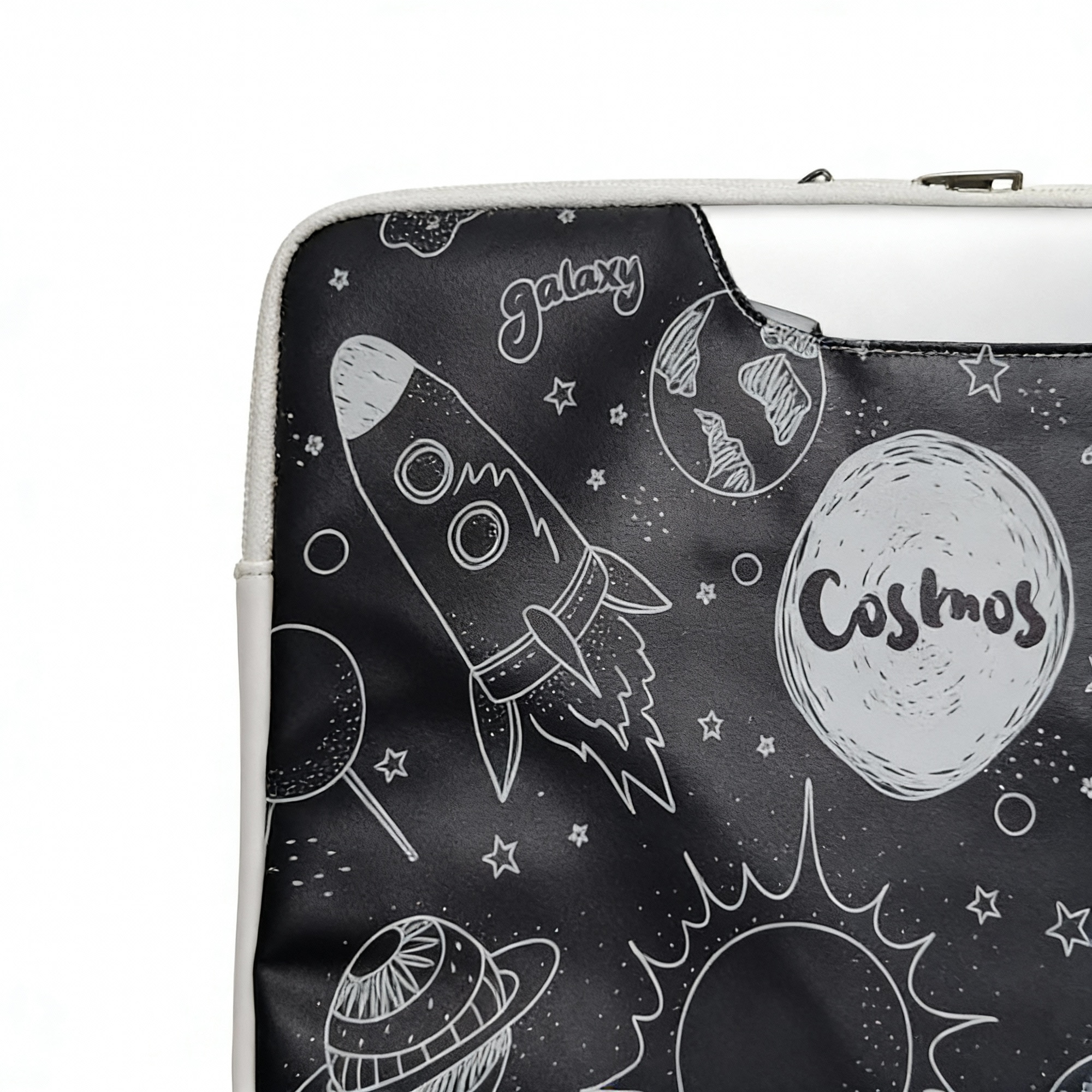 Geanta Laptop 15.6 inch, Stil Cosmos Doodle, Antisoc, Compartiment Protejat