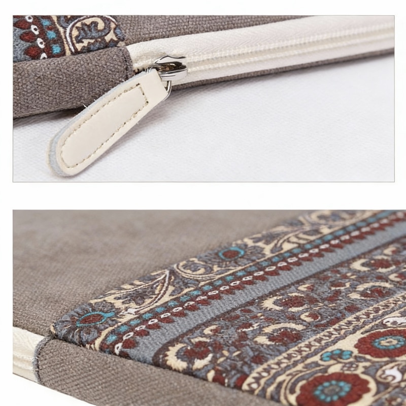 Geantă protectoare tabletă 11 inch, stil etno, durabilă, albastru