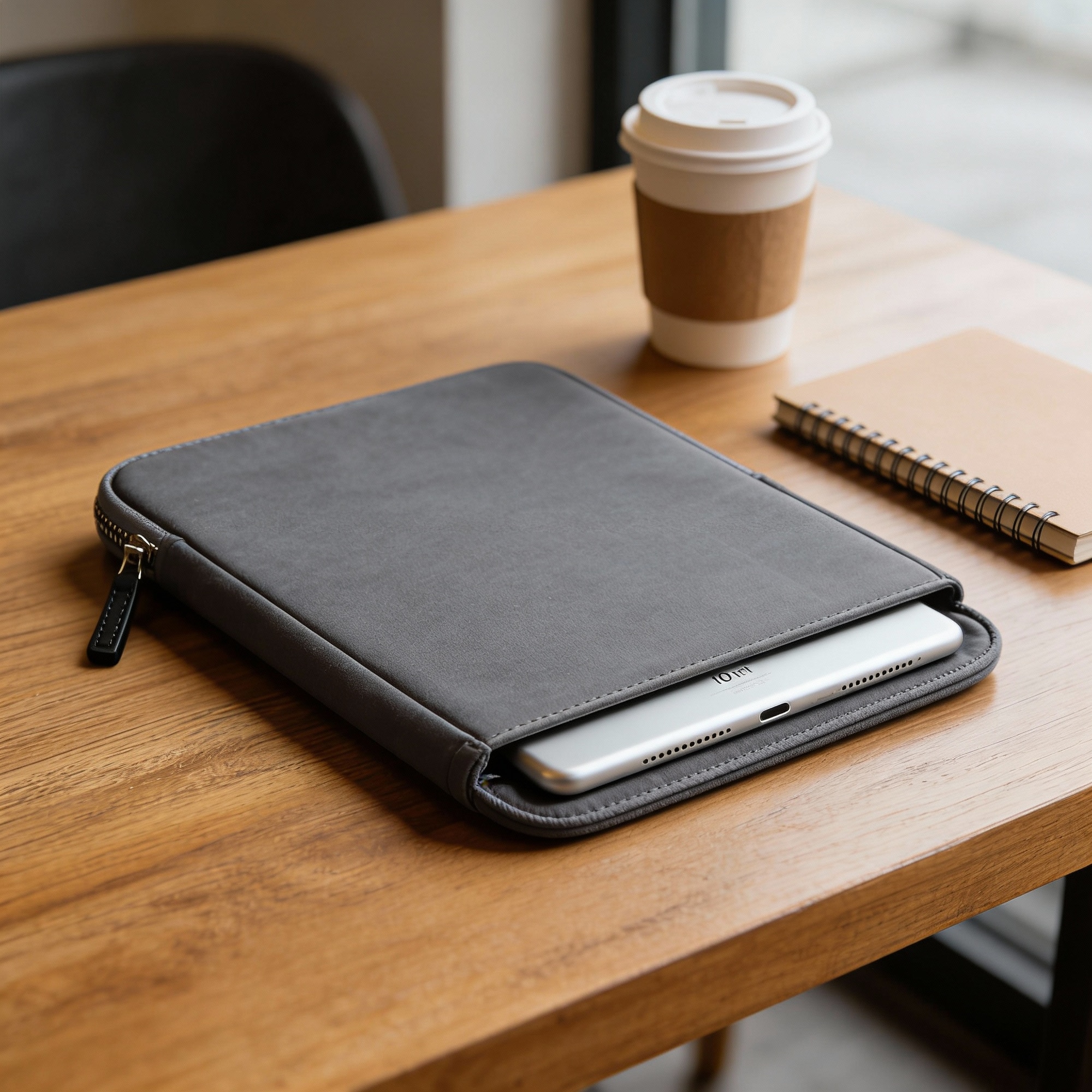 Geantă tabletă 10 inch, gri, protecție antishoc, ușor de împrumutat