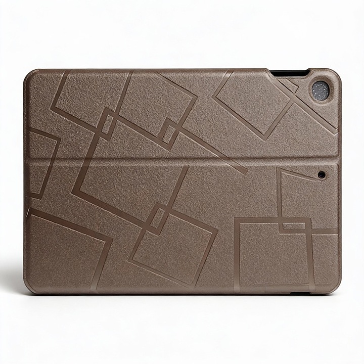 Tablettok, geometrikus textúra, barna, 10.2 hüvelyk