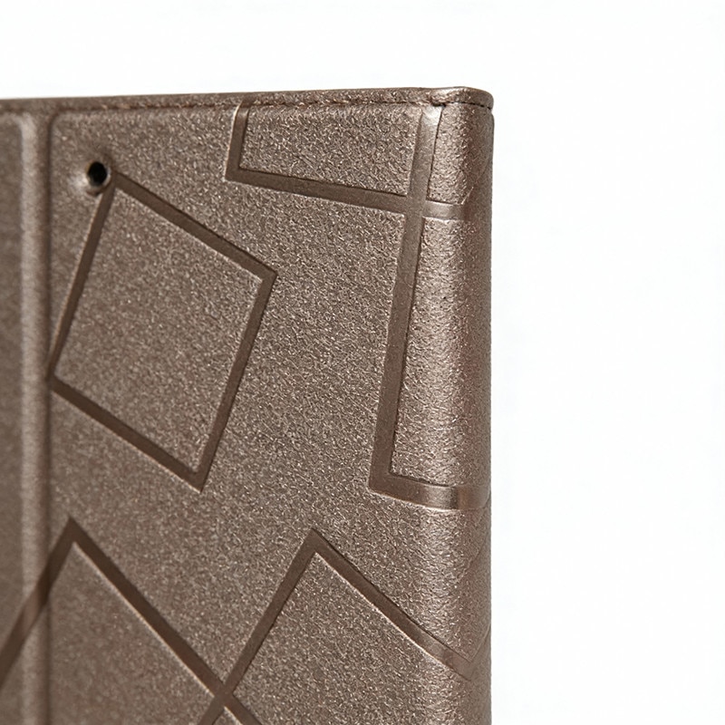 Husă pentru tabletă, textură geometrică, maro, 10.2 inch