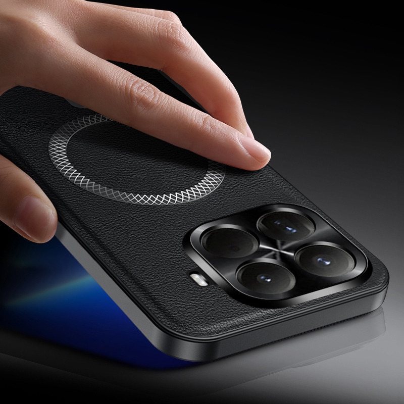 Husă pentru telefon, Piele ecologică, Negru, Xiaomi 15T Pro, Anti-soc, Ultra Slim