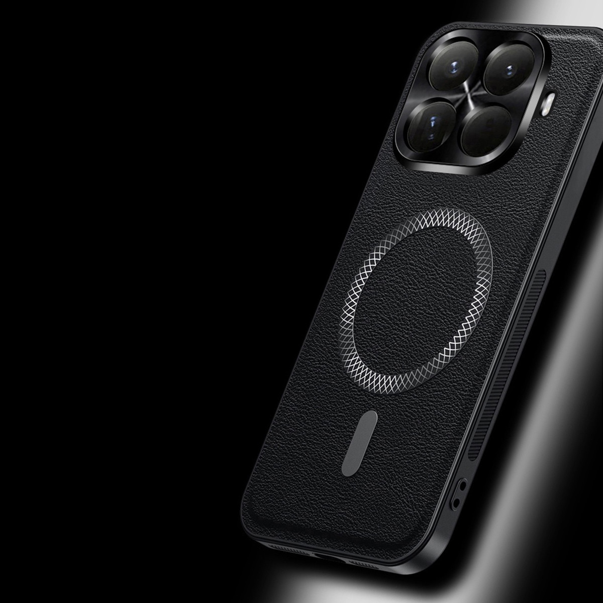 Husă pentru telefon, Piele ecologică, Negru, Xiaomi 15T Pro, Anti-soc, Ultra Slim