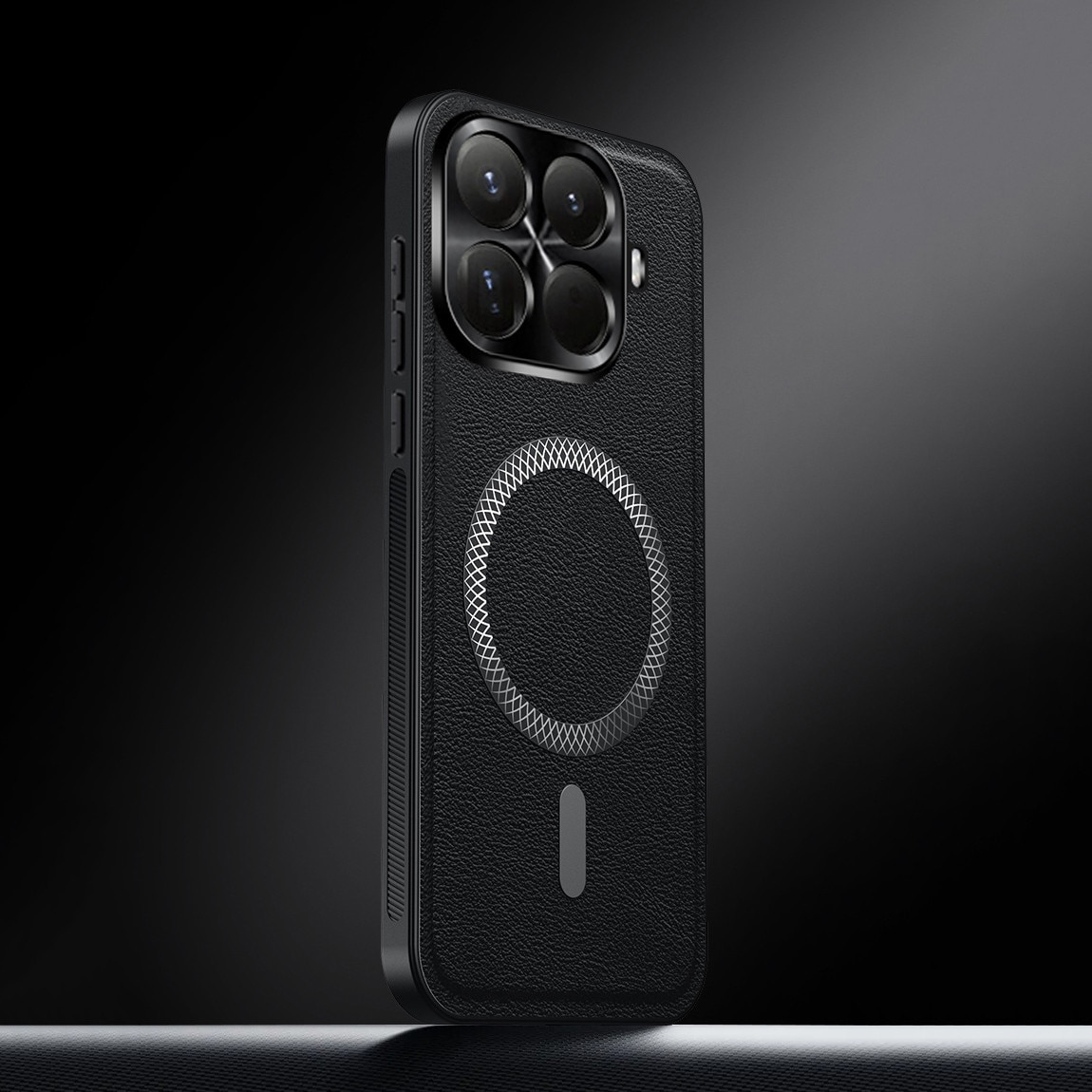 Husă pentru telefon, Piele ecologică, Negru, Xiaomi 15T Pro, Anti-soc, Ultra Slim