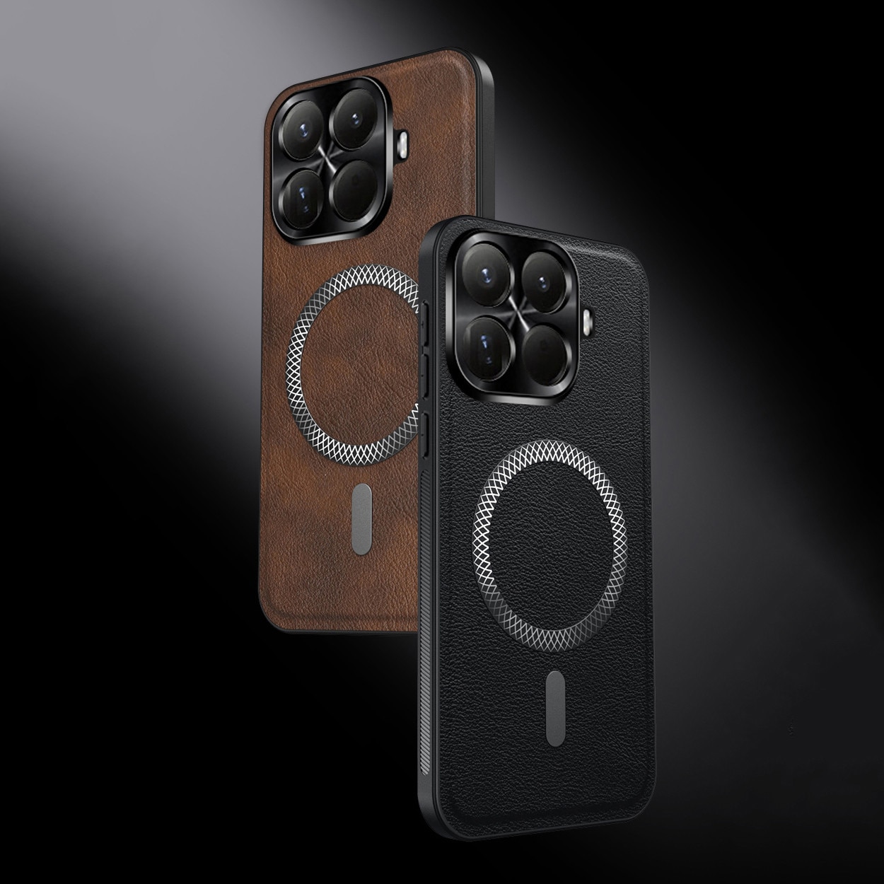 Husă pentru telefon, Piele ecologică, Negru, Xiaomi 15T Pro, Anti-soc, Ultra Slim