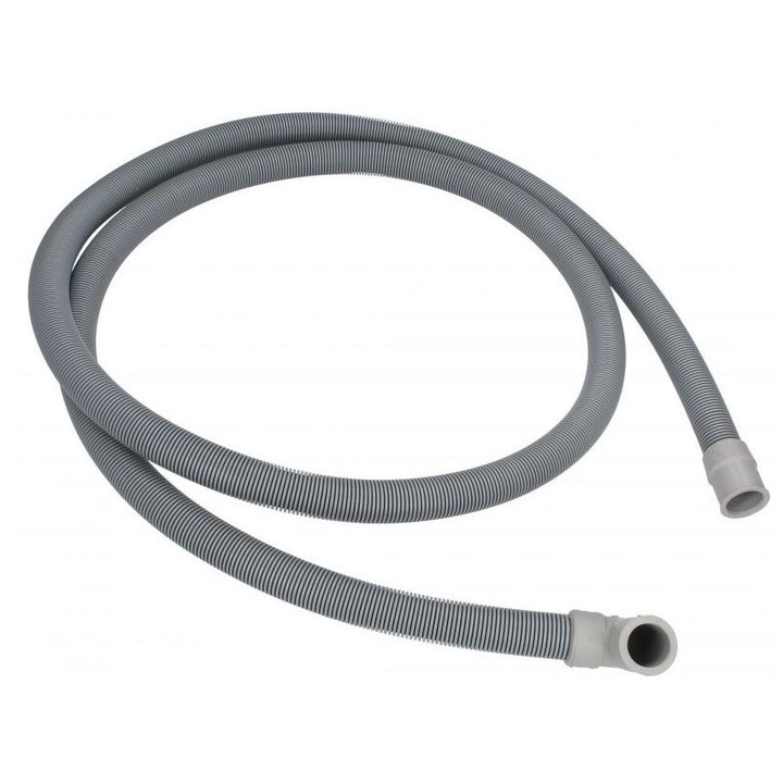 TP REFLEX mosógép leeresztő tömlő, 2,4m, 2,1cm átmérő, készlet, egyenes és szögletes