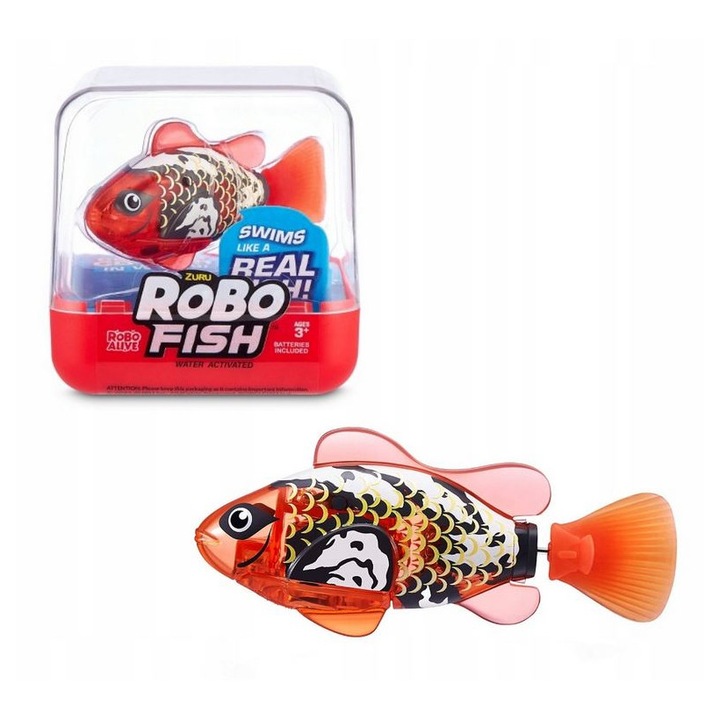 Fürdőjáték, Zuru, Robo Alive Robo Fish, interaktív, színváltós, 7,5 cm