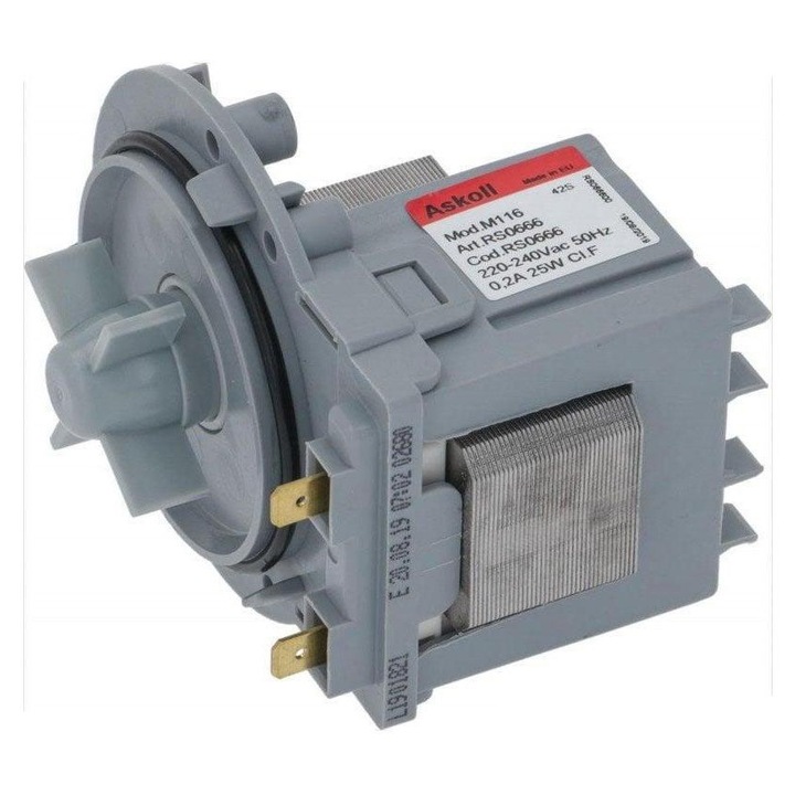 Pompa de evacuare Askoll RC0140 25W, 220V, pentru masini de spalat rufe