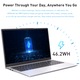Лаптоп Auusda 15,6 инча, двуядрен процесор AMD 3050E (до 2,8 GHz), 16 GB RAM, 512 GB SSD, IPS FHD, сензор за пръстови отпечатъци, осветена клавиатура, лек дизайн, сребрист, Bluetooth 5.0