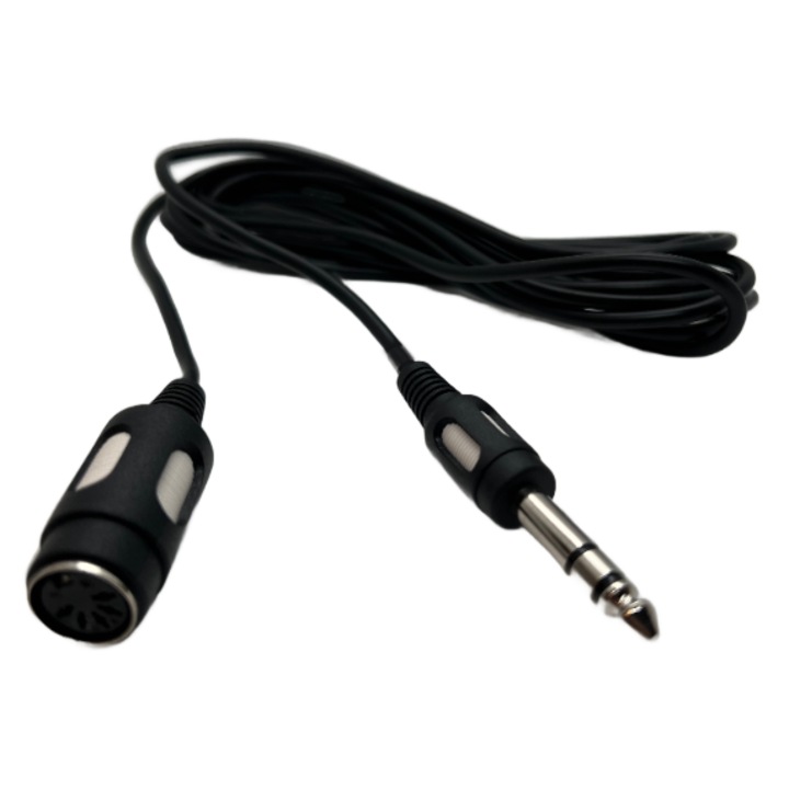 Cablu audio Vitalco, 1.5m, Jack 6.3mm Stereo - Priza DIN 5-pini