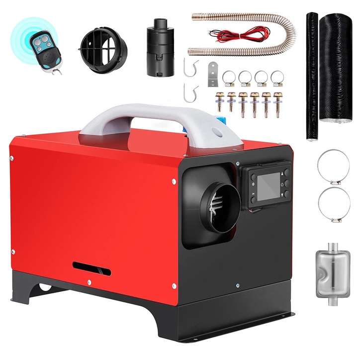 Дизелова печка, 5000W, компактен дизайн, дистанционно управление, 12V, капацитет на резервоара 5L, включени аксесоари