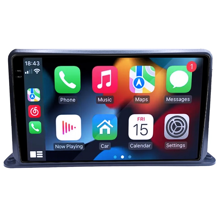 Navigatie Universala cu instalare pe bord, 8GB RAM 128GB ROM, Octacore, Platforma TS18, Android 14, Display QLED 9”, Suporta camera 360º, DSP, Carplay&Android Auto, SIM 4G, Ventilator Activ - Copie