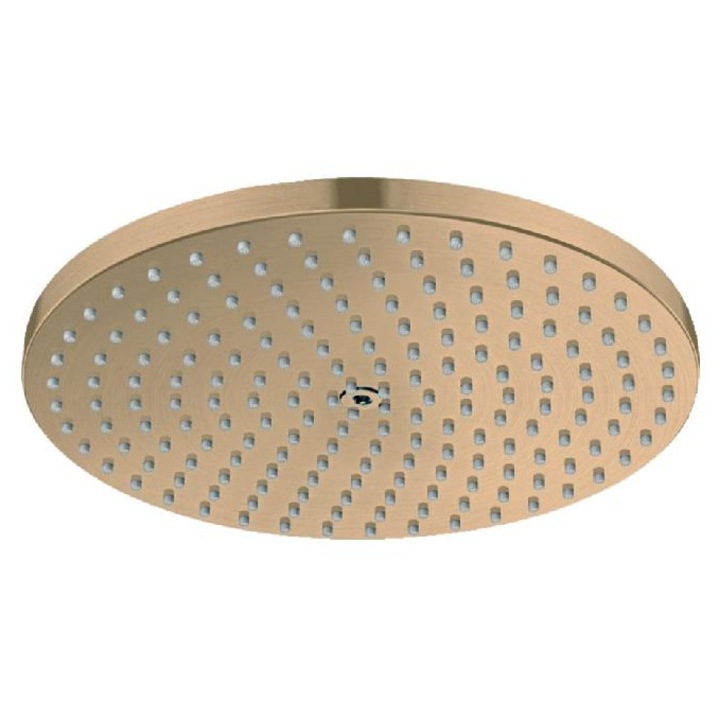 Dus cu plafon Hansgrohe, 240mm, PowderRain, bronz periat, montaj pe tavan sau perete