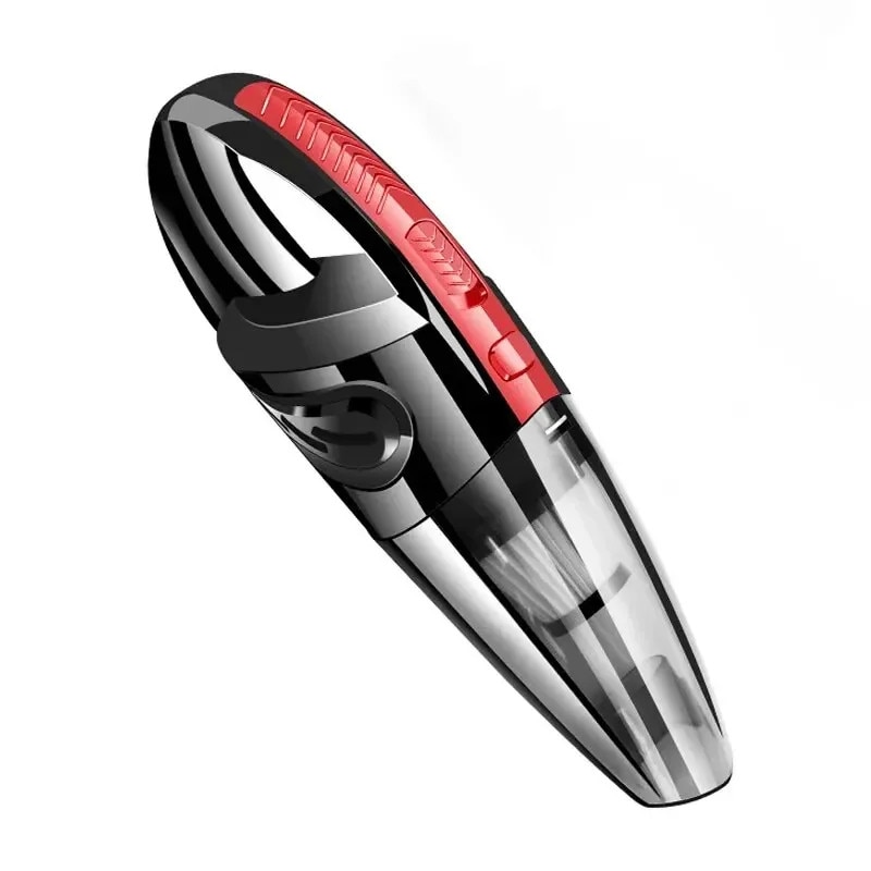 Aspirator portabil, putere de aspiratie 120W, design fara fir, rosu / negru, 7.2V