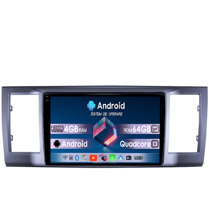 Navigatie dedicata Volkswagen T6 2016-2019, 4GB RAM 64GB ROM, Octacore, Android 14, Display QLED 1K, 9", DSP, Carplay&Android Auto, Suport camere AHD