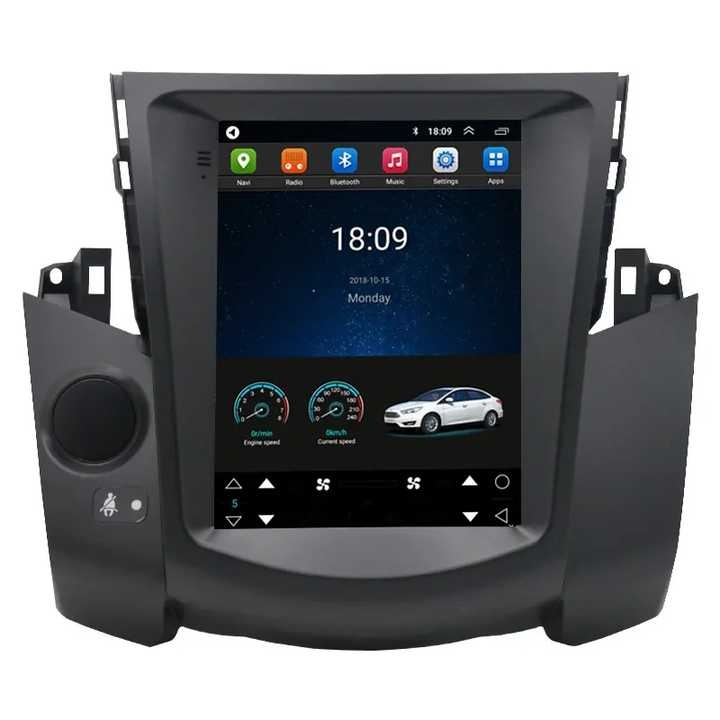 Navigatie dedicata Toyota RAV4 2009-2013, Tesla Style, 8GB RAM 128GB ROM, Octacore, Android 14, Display QLED 9.7”, Suporta camera 360º, DSP, Carplay&Android Auto, SIM 4G, Ventilator Activ