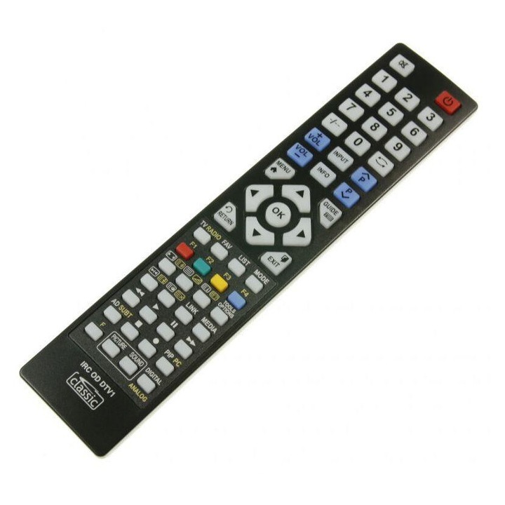 Telecomandă DTV1 Classic, ergonomic, pentru televizoare, culoare neagră